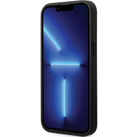 Etui BMW BMHCP13X22NBCK iPhone 13 Pro Max 6.7" czarny/black hardcase Leather Carbon