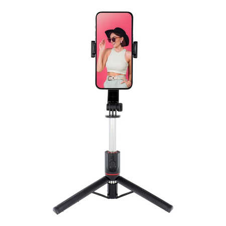 Zestaw / uchwyt selfie z pilotem na bluetooth tripod czarny SSTR-13