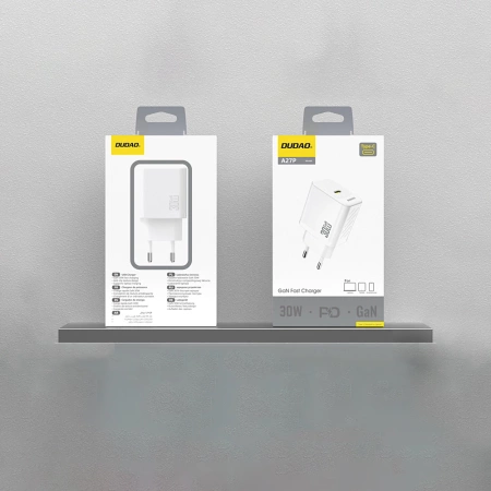 Dudao A27P 30W PD GaN USB-C Wandladegerät - Weiß