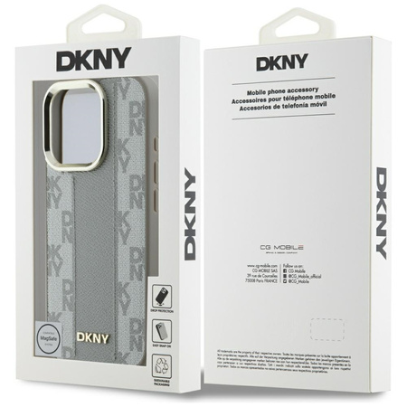 Original Case IPHONE 16 PRO MAX DKNY Hardcase Checkered Pattern MagSafe beige