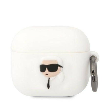 Karl Lagerfeld Silicone NFT Karl Head 3D - Etui AirPods 3 (biały)