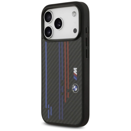 BMW M Kevlar Lines &amp; Logo MagSafe Case für iPhone 17 Pro – Schwarz