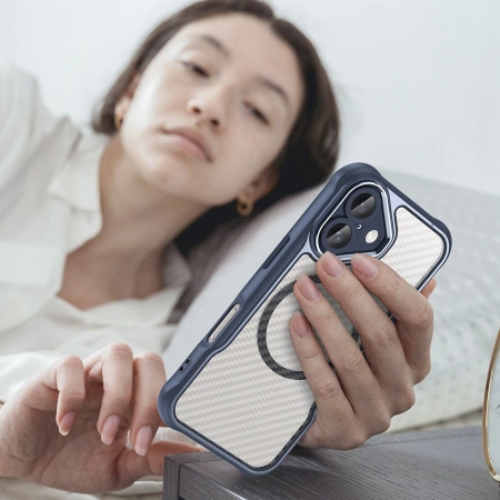 Leading Series MagSafe Silikonhülle für iPhone 16 Plus – blau