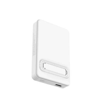 Powerbank Wozinsky WLWP-10KA0Y3WS 22,5W PD Qi2 10000 mAh, mit Ständer, 1x USB-A, 1x USB-C - weiß