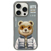 Nimmy etui iPhone 16 Pro 6.3" szary/gray  Cool&Cute 2.0 Bear