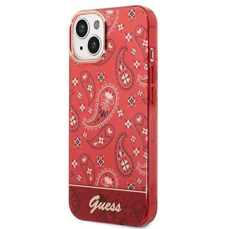 Guess Bandana Paisley - Etui iPhone 14 Plus (czerwony)