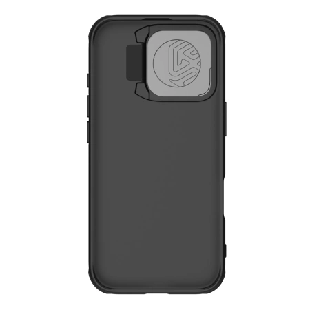 Nillkin CamShield Prop Hülle für iPhone 16 Pro Max mit Kameraabdeckung und Ständer – Schwarz