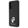 Karl Lagerfeld Saffiano Case w/ K&amp;C Metal Logo for Samsung Galaxy A36 - Black