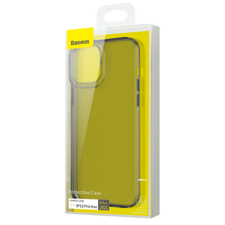 Baseus Simple Series Case Transparent Gel TPU Cover for iPhone 13 Pro black (ARAJ000401)