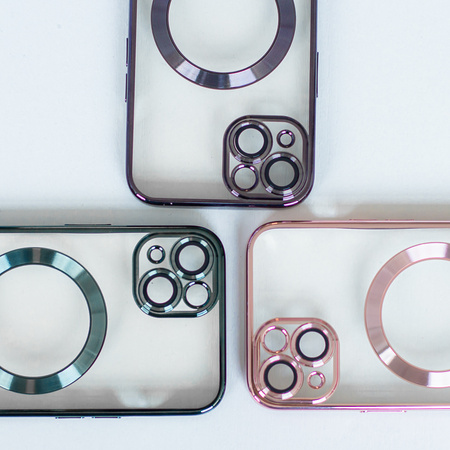 Nakładka Color Chrome Mag do iPhone SE 2024 różowo-złota