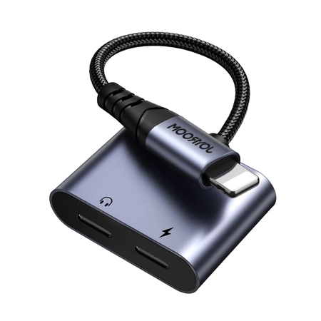 Joyroom SY-L02 Lightning auf 2x Lightning DAC-Adapter 2in1 – Schwarz