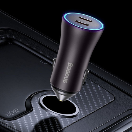 Baseus Golden Contactor Pro car charger 2x USB-C 40W gray (CGJP000013)