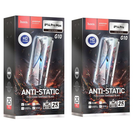 HOCO szkło hartowane HD Anti-static (SET 25in1) - MULTIPACK do iPhone 14 Pro Max (G10)