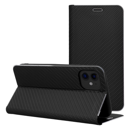 Kabura LUNA Book Carbon do IPHONE 15 Plus czarny