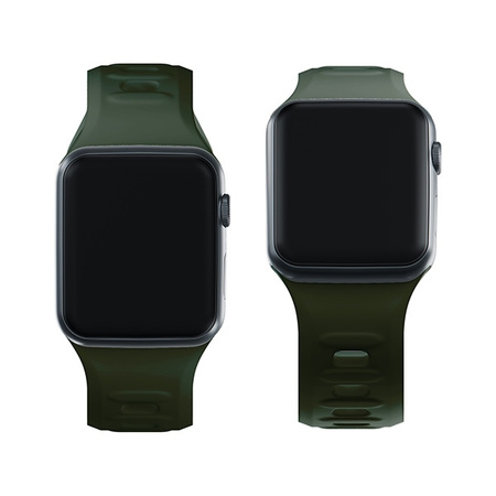 3MK Silicone Watch Strap Ciemnozielony/ Dark Green dla Apple Watch 42/44/45/49mm