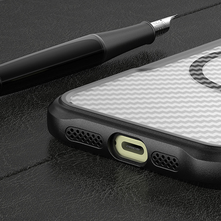 Nakładka Defender Carbon Mag do iPhone 16 Pro 6,3" czarna