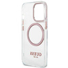 Original Case IPHONE 13 PRO Guess Hard Case Metal Outline Magsafe (GUHMP13LHTRMP) pink