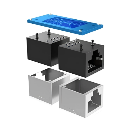 Ugreen złączka sieciowa łącznik kabli sieciowych Ethernet RJ45 10 Gbps czarny (NW114 20390)