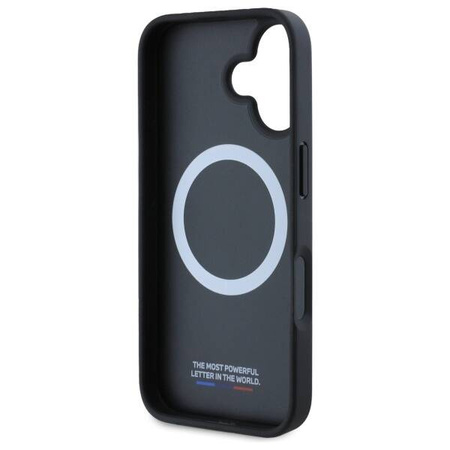 BMW nakładka do iPhone 16 6,1" BMHMP16S23PUTRK Hardcase M Meshed Tricolor Stripes MagSafe czarna