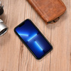 iCarer Leather Oil Wax case covered with natural leather for iPhone 14 (MagSafe compatible) braun (WMI14220717-TN)