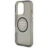 Original Handyhülle IPHONE 16 PRO MAX Guess IML Metal Mountain Logo MagSafe schwarz