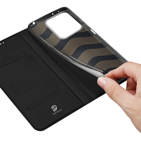 Dux Ducis Skin Pro Hülle mit Klappe und Kartenfach für Xiaomi Redmi Note 13 5G – Schwarz