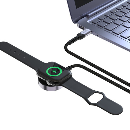 TECH-PROTECT MC01 ULTRABOOST MAGNETIC CHARGER TYPE-C CABLE 120CM APPLE WATCH BLACK