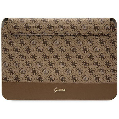 Guess Sleeve GUCS14PS4SGW 14&quot; brown/brown 4G Stripe Metal Logo