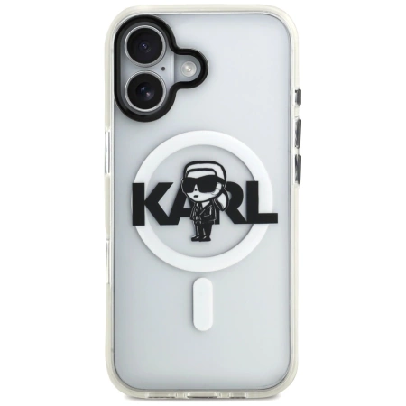 Karl Lagerfeld IML Karl Sketch Logo MagSafe Case für iPhone 17 - Transparent