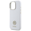 Original Case IPHONE 16 PRO Guess Hardcase Silicone Logo Strass 4G (GUHCP16LM4DGPH) white