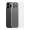 Baseus Frosted Glass Case etui pokrowiec do iPhone 13 Pro Max sztywna obudowa z żelową ramką przezroczysty (ARWS000802)