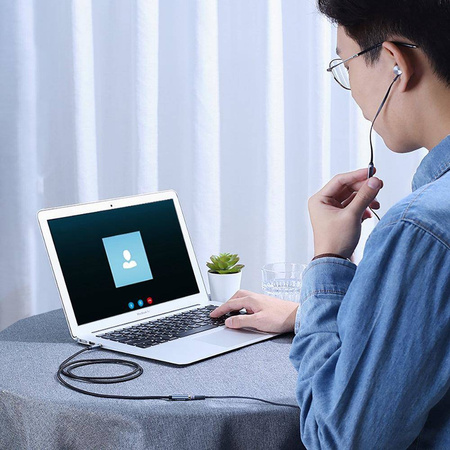 Ugreen adapter przejściówka mini jack 3,5mm 0,5m niebieski (AV118)