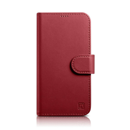 iCarer Wallet Case 2in1 iPhone 14 Pro Flip Leather Cover Anti-RFID red (WMI14220726-RD)