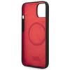Original Case IPHONE 14 PLUS Karl Lagerfeld Hardcase Silicone Plaque Magsafe black