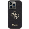 Guess Glitter Script Big 4G case for iPhone 15 Pro - black