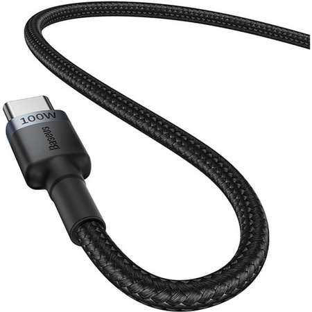 Baseus Cafule USB-C / USB-C-Kabel 100W 1 m - rot-schwarz und schwarz-grau (2 Stk.)