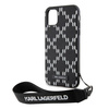 Karl Lagerfeld KLHCN61SAKLMBSK iPhone 11 / Xr 6,1&quot; schwarz/schwarzes Hardcase Monogram Losange Saffiano