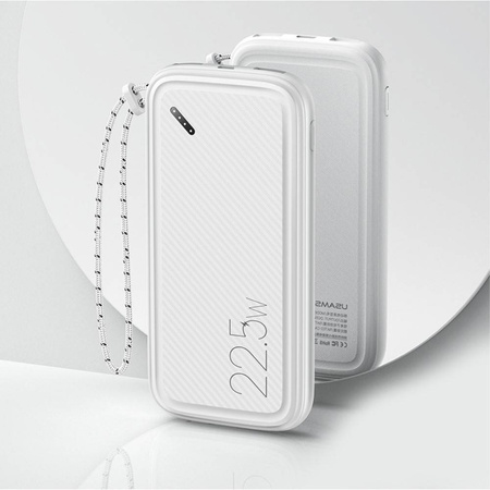 Power Bank 10000mAh PB56 22.5W 2xUSB QC3.0 + USB-C PD + Micro USB External Battery Fast Charge Usams US-CD151 white