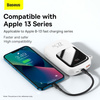 Powerbank Baseus Qpow PRO z kablem USB-C, USB-C, USB, 20000mAh, 22.5W (biały)