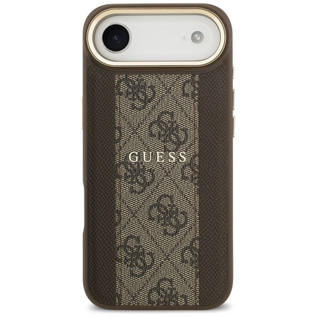 GUESS futerał do IPHONE 17 Air kompatybilny z MagSafe GUHMP17MPG4SEMCW (PU W/ 4G Stripe) brązowy