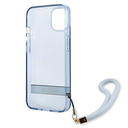 Etui IPHONE 13 MINI Guess Hardcase Translucent Stap (GUHCP13SHTSGSB) niebieskie