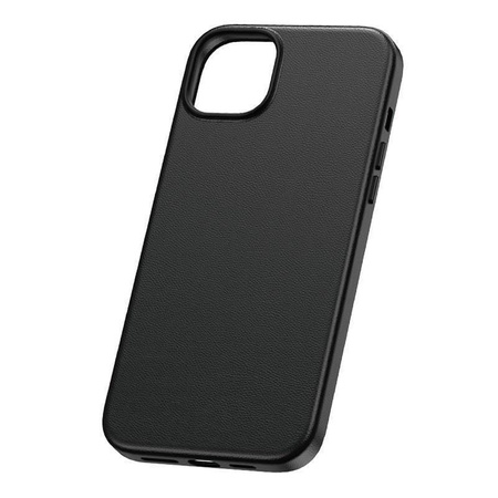 Schutzhülle APPLE IPHONE 15 PRO Baseus Fauxther Series schwarz