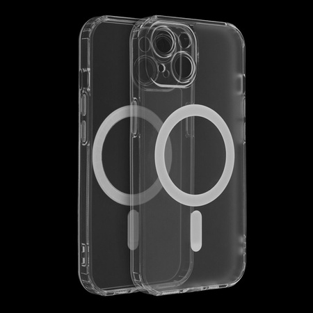Futerał FROST MAG COVER z ochroną aparatu kompatybilny z MagSafe do IPHONE 12 Pro transparentny