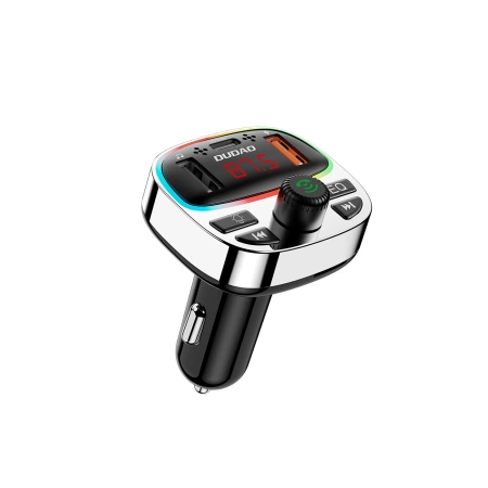 Dudao R2PRO+ Sender mit PD25W Bluetooth 5.3 RGB-Ladeanschlüssen - Schwarz und Silber