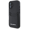 Original Case IPHONE 16 Karl Lagerfeld HC Grained PU Cardslot Metal Elong black