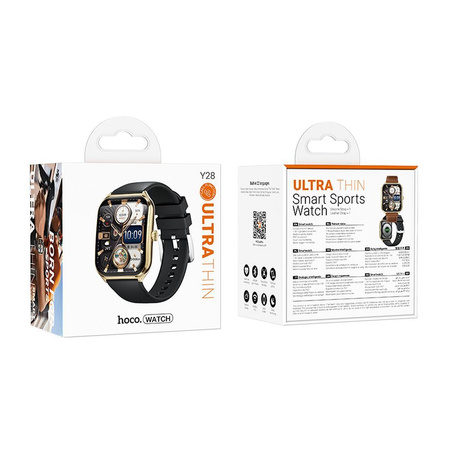 HOCO smartwatch z funkcją rozmowy AMOLED Y28 złoty