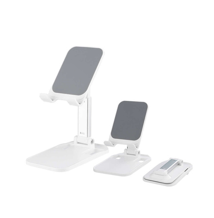Wozinsky Klappbarer Tischständer für Telefon und Tablet Weiß (WFDPS-W1)