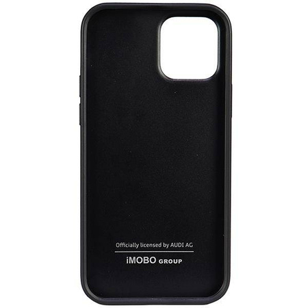 Audi Kunstleder iPhone 12/12 Pro 6,1&quot; schwarz/schwarz Hardcase AU-TPUPCIP12P-TT/D1-BK
