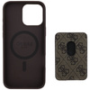 Original Handyhülle IPHONE 16 PRO MAX Guess 4G Stripes with Magsafe Wallet braun