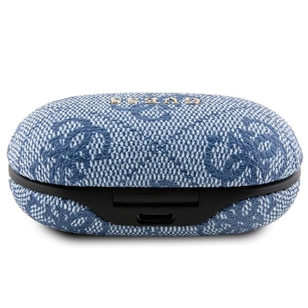 TWS Guess 4G Metall-Bluetooth-Kopfhörer mit ENC-Dockingstation – Blau